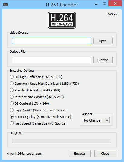 Freeware to encode video file to H.264 video format
